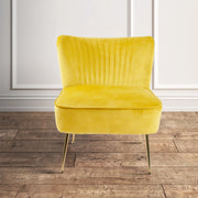 Hawsaiy Modern Velvet Accent Chair with Metal Legs