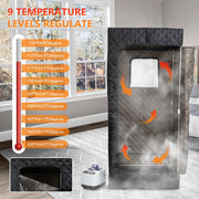 Nalupatio Portable Sauna for Home, Home Sauna Tent, Personal Steam Sauna Tent Full Body with 3.0L 1000W Steamer, 90 Minute Timer, Folding Chair, Remote Control, 9 Levels, 122℉/50℃