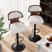 Hawsaiy PU Leather Upholstered Bar Set of 1/2//3/4  with Back & Footrest