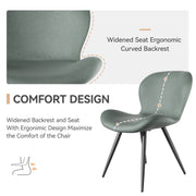 Hawsaiy Faux Leather Dining Chairs Set of 2/4/6 with Widened Backrest & Seat