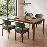 Hawsaiy Dining Chairs Set of 2/4/6, Upholstered Kitchen & Dining Room Chairs with Solid Wood Frame, Curved Back Side Chairs