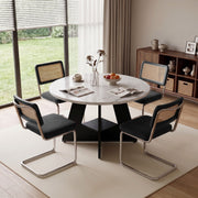 Hawsaiy 5 Piece Round Dining Table Set for 4, 47.3