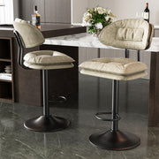 Hawsaiy Adjustable Ergonomic Design Barstools with Double-Layer Upholstered Set of 2/4 for Kitchen Island
