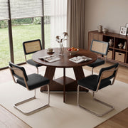 Hawsaiy 5 Piece Round Dining Table Set for 4, 47.3