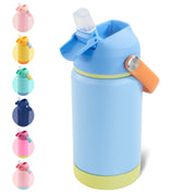 Hawsaiy 12oz Kids Insulated Water Bottle with Straw Lid, Leak-Proof Stainless Steel BPA-Free for School Boys and Girls