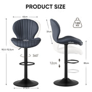 Hawsaiy Shell Shaped Swivel Bar Chairs, Set of 1/2/3/4