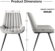 Hawsaiy Modern Upholstered Dining Chairs with Thick Cushions and Metal Legs Set of 2/4/6