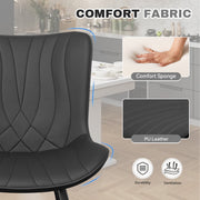 Hawsaiy Modern PU Leather Dining Chairs Set of 2/4/6 with Metal Legs for Dining Room