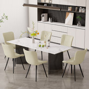 Hawsaiy Modern PU Leather Dining Chairs Set of 2/4/6 with Metal Legs for Dining Room