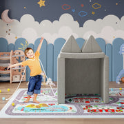 Hawsaiy Kids Sofas Modular 4PCS Sponge Armless Reclining Sofa with Removable Cover