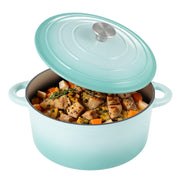 Hawsaiy 6QT Enameled Cast Iron Dutch Oven, Non-Stick, Dual Handles, with Lid for Baking & Cooking