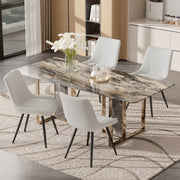 Hawsaiy Modern Faux Leather Dining Chair Set of 2/4/6 with Sturdy Metal Frame