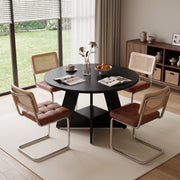 Hawsaiy 5 Piece Round Dining Table Set for 4, 47.3
