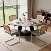 Hawsaiy 5 Piece Round Dining Table Set for 4, 47.3