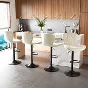 Hawsaiy Modern Adjustable Faux Leather Bar Stool with Back for Kitchen Island Set of 2/4
