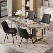 Hawsaiy Modern Faux Leather Dining Chair Set of 2/4/6 with Sturdy Metal Frame