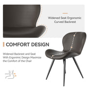 Hawsaiy Faux Leather Dining Chairs Set of 2/4/6 with Widened Backrest & Seat