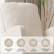 Nalupatio Rocking Chair Nursery, Reading Chair, Glider Accent Chair, Rocking Accent Chair with Wood Legs for Living Room, Bedroom Brown Coffee