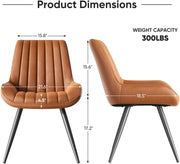 Hawsaiy Modern Upholstered Dining Chairs with Thick Cushions and Metal Legs Set of 2/4/6