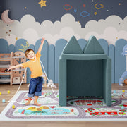 Hawsaiy Kids Sofas Modular 4PCS Sponge Armless Reclining Sofa with Removable Cover