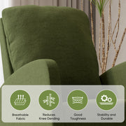 Nalupatio Rocking Chair Nursery, Reading Chair, Glider Accent Chair, Rocking Accent Chair with Wood Legs for Living Room, Bedroom Brown Coffee