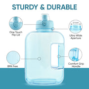 Hawsaiy 87oz Plastic Water Bottles with Flip Top Leak Proof Lid for Gym、Outdoor Sports
