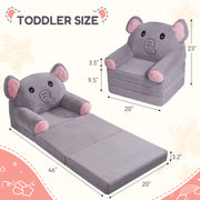 Hawsaiy Kids Sofa 2-in-1 Foldable Armchair with Liner Filler Cute Cartoon Lazy Sofa Bed for Living Room or Bedroom