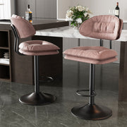 Hawsaiy Adjustable Ergonomic Design Barstools with Double-Layer Upholstered Set of 2/4 for Kitchen Island