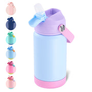 Hawsaiy 12oz Kids Insulated Water Bottle with Straw Lid, Leak-Proof Stainless Steel BPA-Free for School Boys and Girls