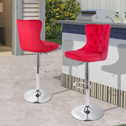 Hawsaiy Modern Upholstered Barstools Set of 2/4 with Tufted Velvet Backrest