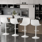 Hawsaiy Modern Swivel Bar Stools Set of 2/4, Adjustable Faux Leather Counter Height Chairs with Back for Kitchen Island