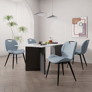 Hawsaiy Modern Faux Leather Dining Chair Set of 2/4/6 with Metal Legs, Ergonomic Design, Water-Resistant