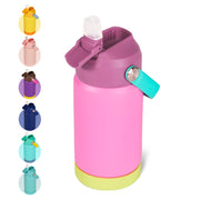 Hawsaiy 12oz Kids Insulated Water Bottle with Straw Lid, Leak-Proof Stainless Steel BPA-Free for School Boys and Girls