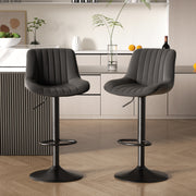 Hawsaiy Adjustable Bar Stools Set of 1/2/3/4,Swivel Counter Height Bar Chairs with Back, Modern Technical Fabric Barstools for Kitchen Island & Home