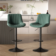 Hawsaiy Adjustable Bar Stools Set of 1/2/3/4,Swivel Counter Height Bar Chairs with Back, Modern Technical Fabric Barstools for Kitchen Island & Home
