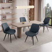 Hawsaiy Modern PU Leather Dining Chairs Set of 2/4 with Metal Legs