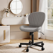 Hawsaiy Shell-Shaped Swivel Office Chair, 360° Rotating Vanity Desk Chair with Rocking Function for Home Office, Bedroom, Makeup Vanity