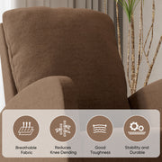 Nalupatio Rocking Chair Nursery, Reading Chair, Glider Accent Chair, Rocking Accent Chair with Wood Legs for Living Room, Bedroom Brown Coffee