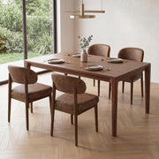 Hawsaiy Dining Chairs Set of 2/4/6, Upholstered Kitchen & Dining Room Chairs with Solid Wood Frame, Curved Back Side Chairs