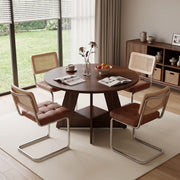 Hawsaiy 5 Piece Round Dining Table Set for 4, 47.3