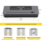 Hawsaiy Vacuum Sealing Machine with Built-in Cutter, Automatic Food Sealer for Dry & Moist Food, Easy-to-Clean, LED Indicator Lights for Food Storage