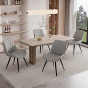 Hawsaiy Modern PU Leather Dining Chairs Set of 2/4 with Metal Legs