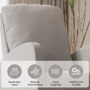 Nalupatio Rocking Chair Nursery, Reading Chair, Glider Accent Chair, Rocking Accent Chair with Wood Legs for Living Room, Bedroom Brown Coffee