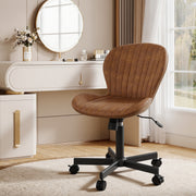 Hawsaiy Shell-Shaped Swivel Office Chair, 360° Rotating Vanity Desk Chair with Rocking Function for Home Office, Bedroom, Makeup Vanity