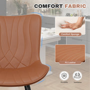 Hawsaiy Modern PU Leather Dining Chairs Set of 2/4/6 with Metal Legs for Dining Room