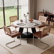 Hawsaiy 5 Piece Round Dining Table Set for 4, 47.3