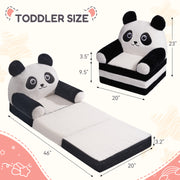 Hawsaiy Kids Sofa 2-in-1 Foldable Armchair with Liner Filler Cute Cartoon Lazy Sofa Bed for Living Room or Bedroom