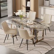 Hawsaiy Modern Faux Leather Dining Chair Set of 2/4/6 with Sturdy Metal Frame