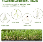 Hawsaiy Artificial Grass Rug, 1.38