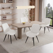 Hawsaiy Modern PU Leather Dining Chairs Set of 2/4 with Metal Legs